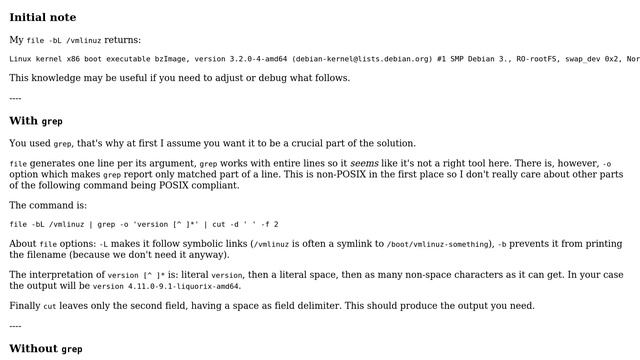 Reading version from vmlinuz using file command смотреть онлайн
