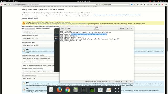 Fedora - Grub (Arranque por Defecto) смотреть онлайн