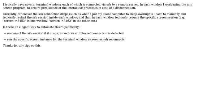 Auto-reconnecting SSH connections with a specific 'screen' session (2 Solutions!!) смотреть онлайн