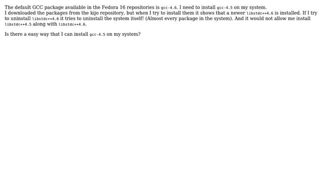 Installing GCC 4.5 on Fedora 16 смотреть онлайн