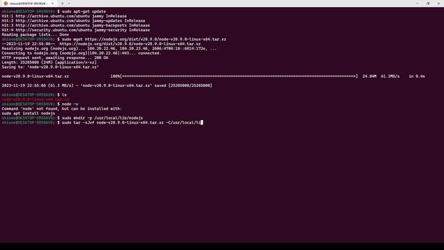 NodeJs Install | Linux | tar.xz | Command line смотреть онлайн