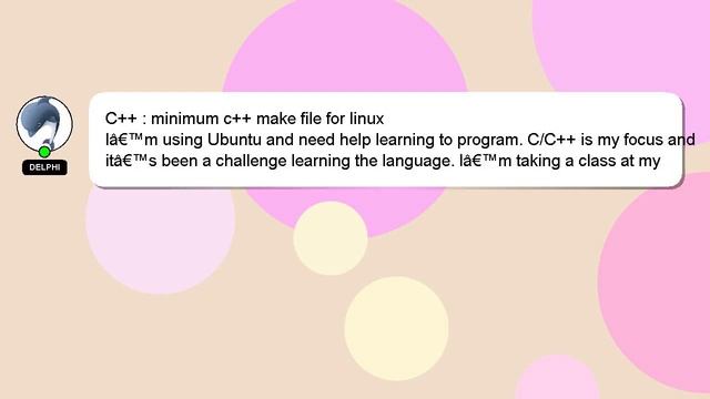 C++ : minimum c++ make file for linux смотреть онлайн