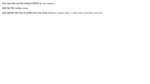 Unix & Linux: How to make `sudo` preserve $PATH? (7 Solutions!!) смотреть онлайн
