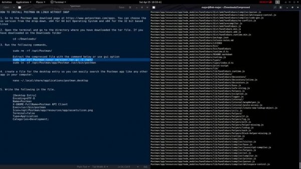 HOW TO INSTALL POSTMAN ON LINUX (kali linux / ubuntu) WITHOUT SNAP