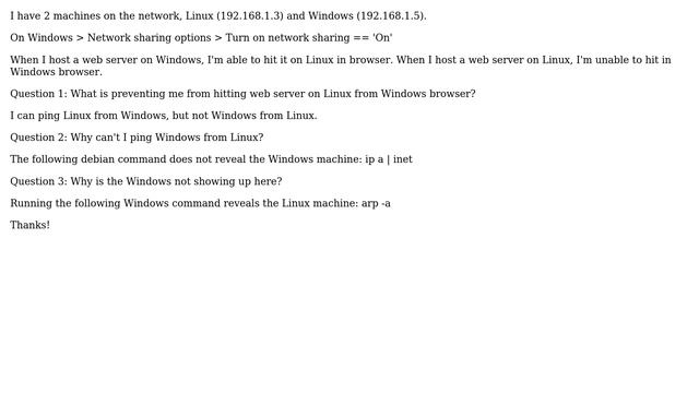 Linux Not Detecting Windows Machine On Local Network смотреть онлайн