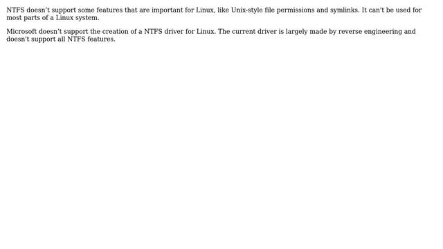 Why does linux native file system prefer 'ExtFS' file system? What is the benefit over NTFS? смотреть онлайн
