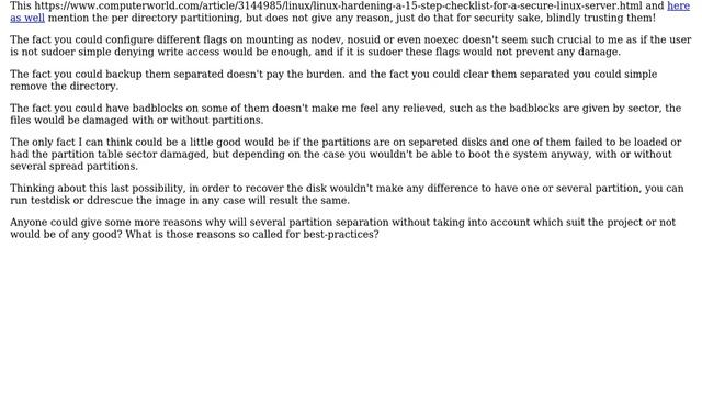 Why would be several partitions be of any good for servers? смотреть онлайн