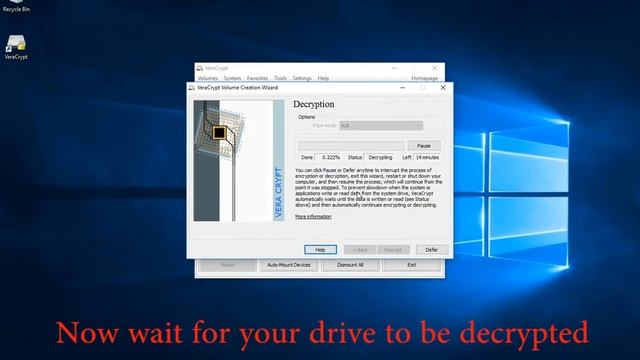 How to Disable Veracrypt Full Disk encryption in Windows 10 смотреть онлайн