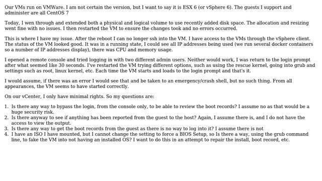 Unix & Linux: Cannot log into VM After Reboot смотреть онлайн