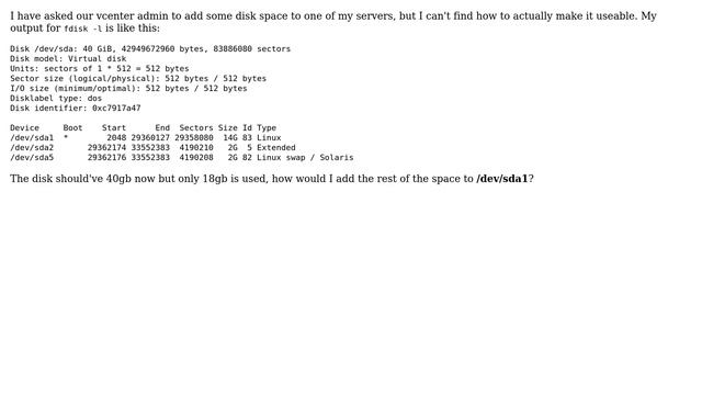DevOps & SysAdmins: Resizing disk on the server after more space has been added from vcenter смотреть онлайн
