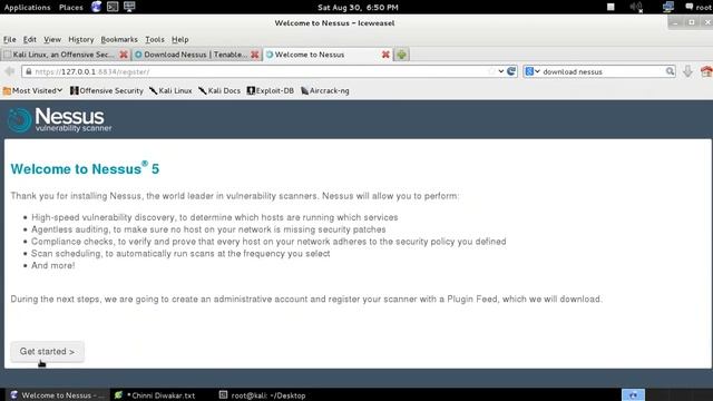 Nessus Installation Guide For Kali LInux and adding new user смотреть онлайн