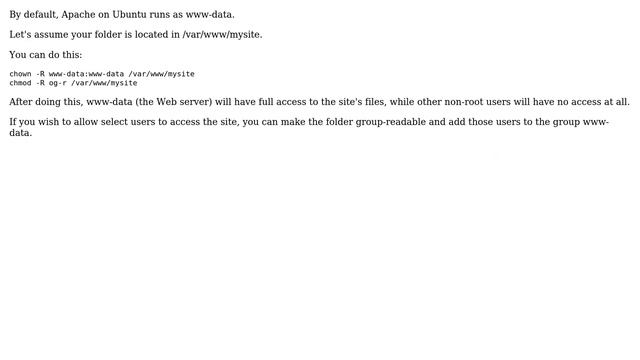 Ubuntu: CHMOD folder permissions to access by http (3 Solutions!!) смотреть онлайн