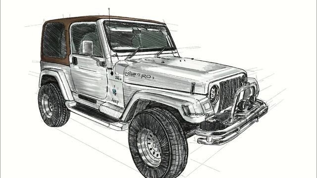 Jeep Wrangler - Procreate Drawing Timelapse смотреть онлайн