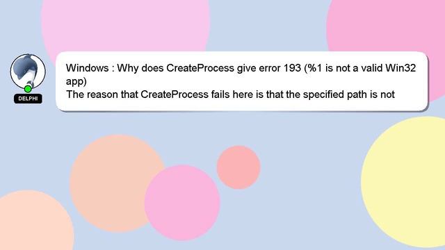 Windows : Why does CreateProcess give error 193 (%1 is not a valid Win32 app) смотреть онлайн