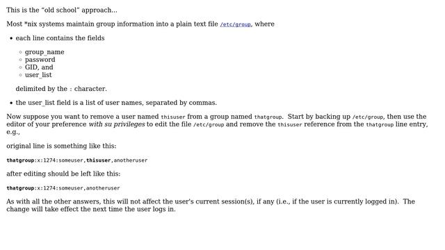 Unix & Linux: How do I remove a user from a group? (9 Solutions!!) смотреть онлайн