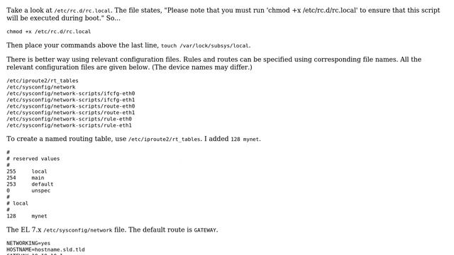 Unix & Linux: How To Persist ip Rule And Route Whenever Server Rebooted? смотреть онлайн