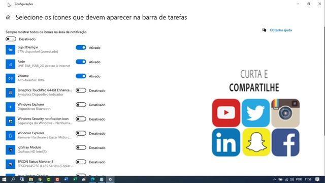 Como Ativar e Desativar Ícones da Área de Notificação do Windows 10 20h2 смотреть онлайн