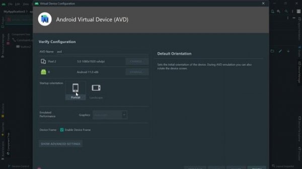 Create a AVD (Android Virtual Device) in Android Studio