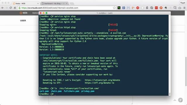 [VestaCP - 8] Cài SSL miễn phí với Let's Encrypt cho domain смотреть онлайн
