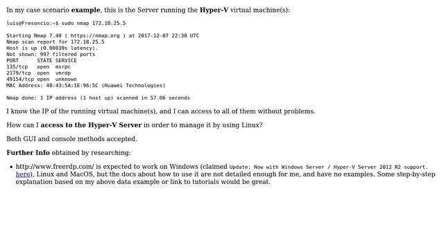 How can I access to Hyper-V management using Linux? смотреть онлайн