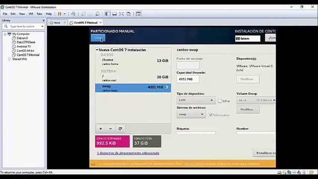 Instalación CentOS 7 Minimal смотреть онлайн