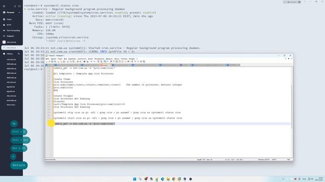 ZABBIX | Мониторинг Cron №2  [ Template App Cron Processes ] с помощью Zabbix 6.4  | Debian 12