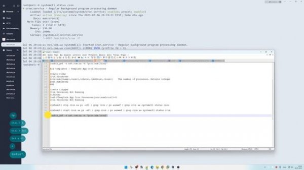ZABBIX | Мониторинг Cron №2  [ Template App Cron Processes ] с помощью Zabbix 6.4  | Debian 12
