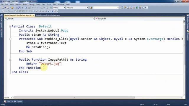 ASP.NET tutorials - Concept of Data binding with an example смотреть онлайн