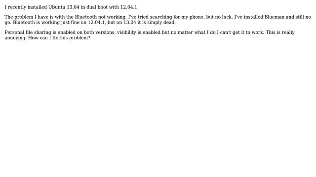 Ubuntu: Bluetooth not working in Ubuntu 13.04 (2 Solutions!!) смотреть онлайн