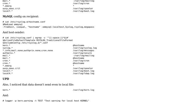 Unix & Linux: rsyslog && sending data to other host смотреть онлайн