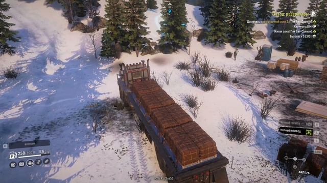 SnowRunner/Юкон: Завод: резервуары - доставка кирпичей, финал первого этапа (Western Star 6900 TS) смотреть онлайн