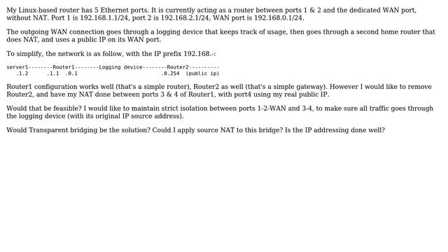 How to NAT between 2 network interfaces without impacting routing? смотреть онлайн