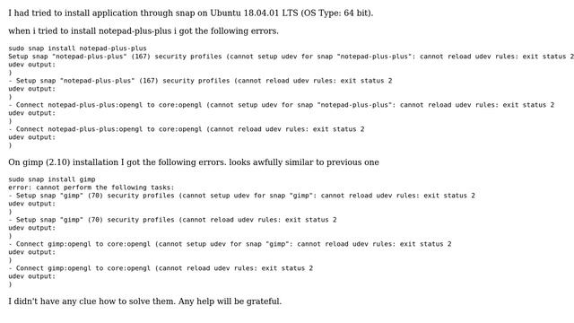 Ubuntu: Can't seem to install anything by snap смотреть онлайн