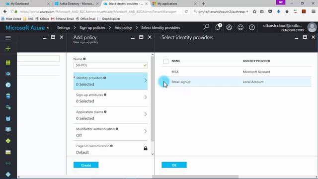 Azure AD B2C : Sign-UP & Sign-IN with Microsoft accounts смотреть онлайн