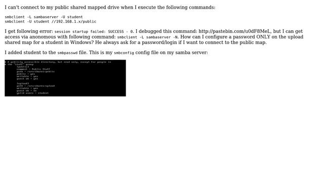 Cent OS 6.4 can connect to samba share using smb in nautilus but not with smbclient command смотреть онлайн