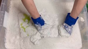 Asmr sponge squeezing🧽Pinesol🌲Lemon comet🍋☄️Green Apple Dawn🍏Comet cream cleaner