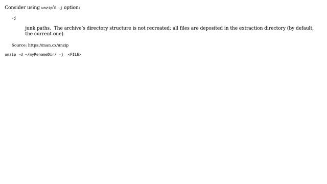 Unix & Linux: Unzip and rename a particular directory in zip --- in one operation (2 Solutions!!) смотреть онлайн