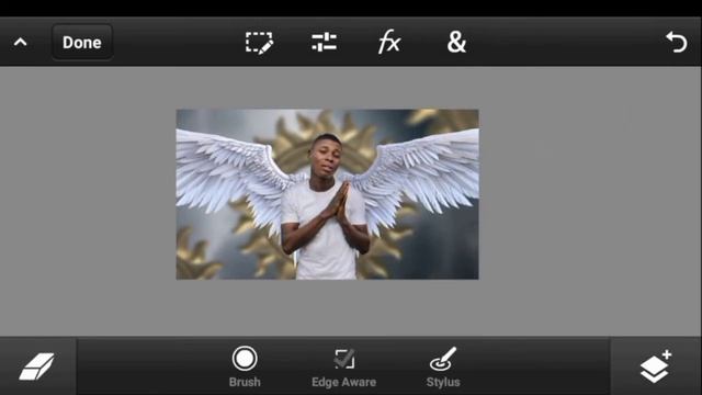 how to edit an Angel photo manipulation on android | ps touch editing | ps touch photo manipulation смотреть онлайн