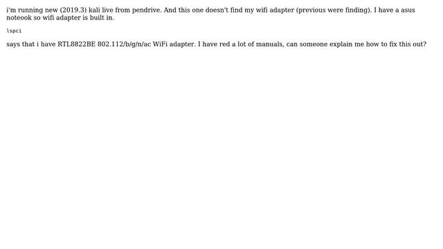 Unix & Linux: Kali linux wi-fi adapter not found смотреть онлайн