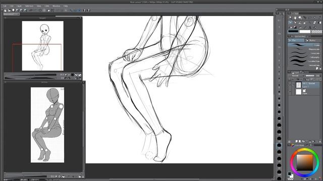 [Clip Studio Paint] How i draw a female body [Tutorial][TH/EN] смотреть онлайн