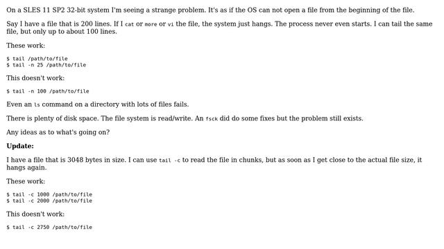 Unix & Linux: Strange problem with IO or file system or what? смотреть онлайн