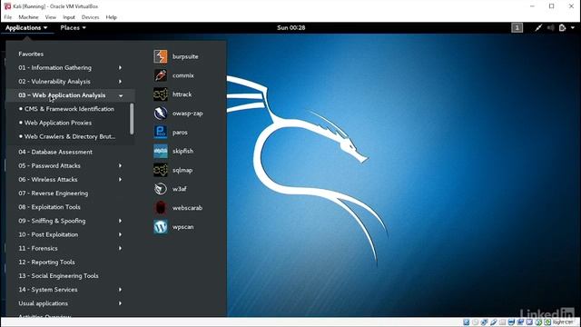 11 Explore the applications in Kali | Ethical Hacking смотреть онлайн