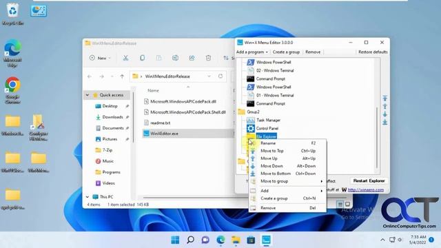 How to Edit Your Start Button Right Click Menu Items (Win+X) смотреть онлайн