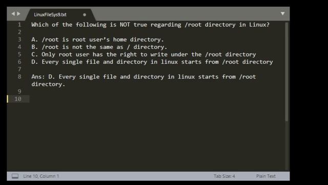 A Technical Question On /root Directory In Linux