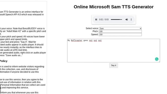 Microsoft Sam (from Windows 2000 and Windows XP)'s Roflcopter line смотреть онлайн