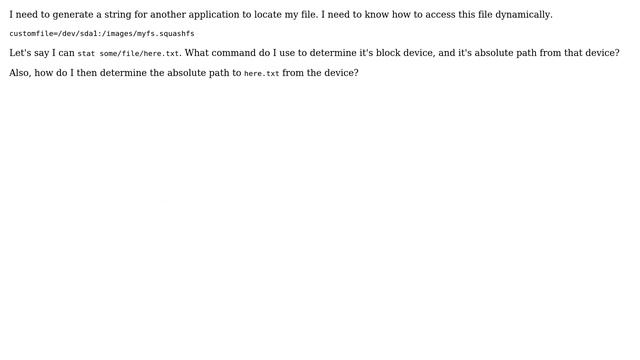 Unix & Linux: How to determine what block device (/dev/sd\* or UUID) a particular file is on? смотреть онлайн