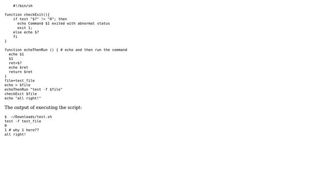 Unix & Linux: How to use $? and test to check function? (2 Solutions!!) смотреть онлайн
