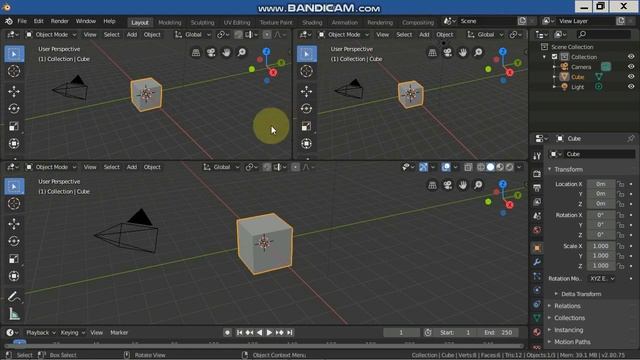 How to Divide or Split the 3d Viewport Window in Blender 2.8 смотреть онлайн