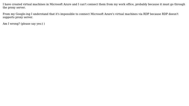 RDP to Microsoft Azure's virtual machines via proxy server (2 Solutions!!) смотреть онлайн