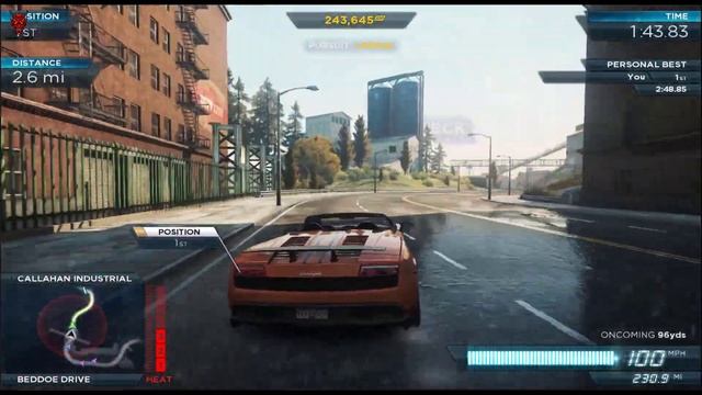 Need For Speed: Most Wanted (2012) - Lamborghini Gallardo Vs Shelby Cobra 427